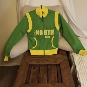 The North Face Green and Yellow Bomber Jacket
